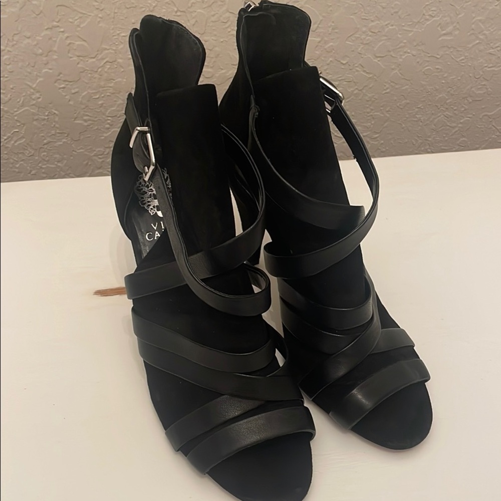 Vince Camuto Black Strappy Heels